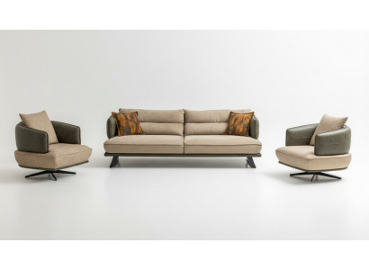 Wunnzëmmer Modern Sofa Set Designer Couch Garnitur Polster 3-Sëtz 2x Still