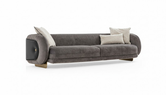 Wunnzëmmer Gro Textil Sofa 4 Sétzer Luxus Miwwelen Sëtzdesign Couch Lounge