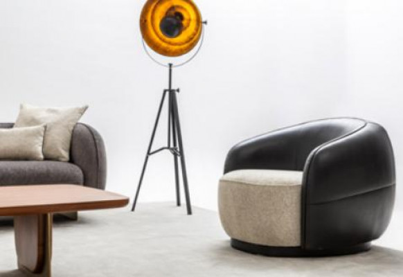 Modernen Sesseldesign Couch Sofa Sëtzer Luxus Relax Textil Lounge Polster Nei