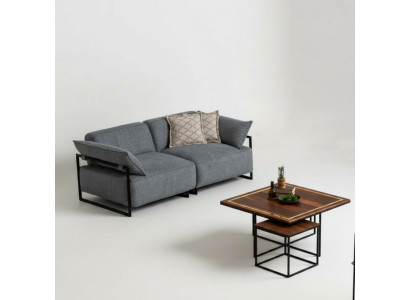 Wunnzëmmer Textil Sofa 3 Sëtz Luksus Miwwelen Sëtz Design Canapé Lounge nei