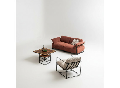 Wunngszëmmer Rosa Textil Canapé 3 Sëtzer Luxus Miwwelen Sëtz Design Lounge nei