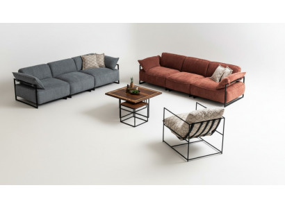Luxuriéis Sofagarnitur 2x Véiersëtzer Designer Sessel Wunnzëmmer Sofasen