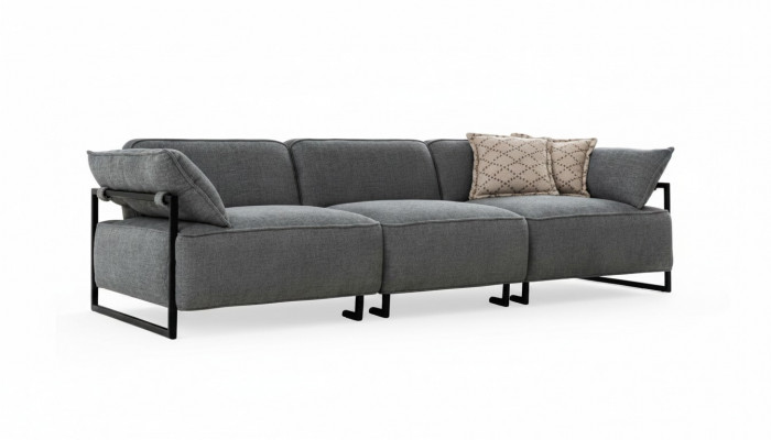 Wunnzëmmer Textil Sofa 3-Sëtzer Luxusmiwwelen Sëtz Design Canapé Lounge nei
