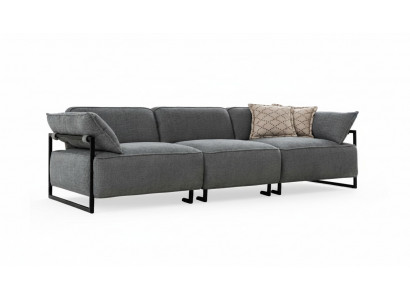 Wunnzëmmer Textil Sofa 3-Sëtzer Luxusmiwwelen Sëtz Design Canapé Lounge nei