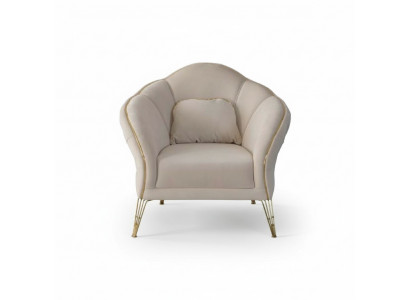 Chesterfield Design Beige Canapé Fauteuil Polsterscheier Canapée Couchen 1 Sëtz Nei