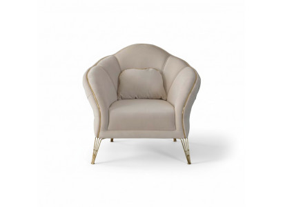 Modern Chesterfield Design Beige Canapé 2x Sëtz Still Polster Couch Couchen Nei