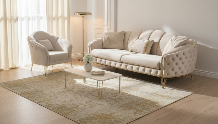 Sofagarnitur 3 3 1 Sëtzer Modern Komplett Set Polster Garnitur Couchgarnitur