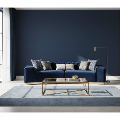 Polstersofa 4-Sëtzer Sofa Textil Sëtz luxuriéis Design Sofas Modern