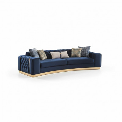 Polstersofa 4-Sëtzer Sofa Textil Sëtz luxuriéis Design Sofas Modern
