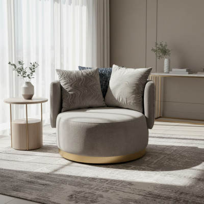 Modern Design 2x Fotell Luxus Eensëtzer Liegstull Textil Miwwelen Eensëtzer nei