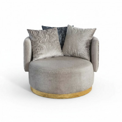 Modern Design 2x Fotell Luxus Eensëtzer Liegstull Textil Miwwelen Eensëtzer nei