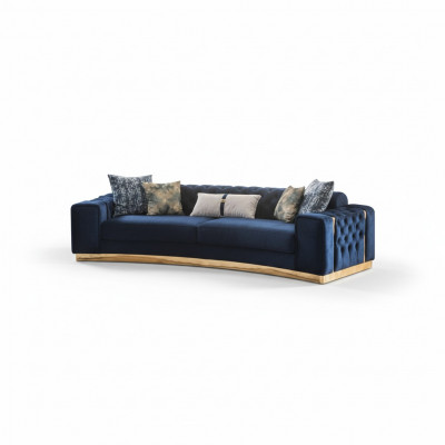 Luxuriéis 2x Chesterfield Sofen Eedel Miwwelen Designer Polster 4-Plazëger