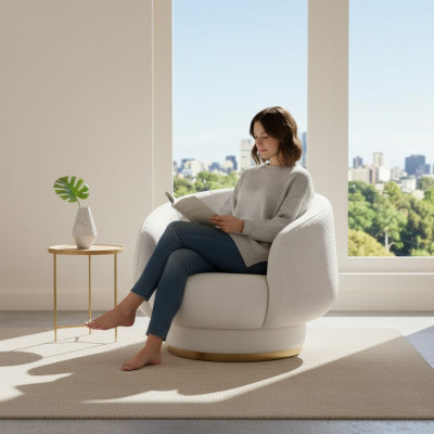 Design Luxus Fauteuil Canapé Sëtz Fernseh Lounge Chaiselongue Stoff