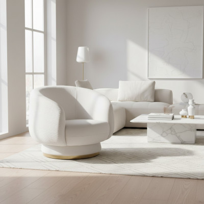 Design Luxus Fauteuil Canapé Sëtz Fernseh Lounge Chaiselongue Stoff