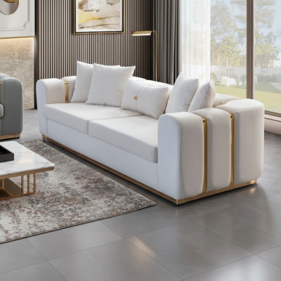 Exklusiv 4-Sëtz Designer Polster Sofas Luxus Wunnzëmmer Miwwelen