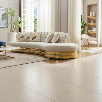 Wäiss Hallef-Ronn Chesterfield Sofasen Designer 2x 3-Sëtzer Stilvoll Couches