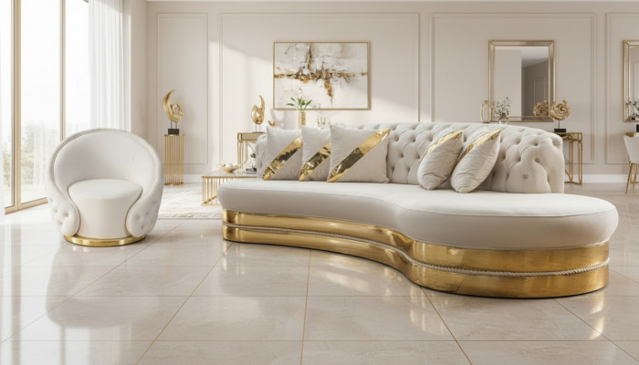 Modern Chesterfield Set Luxus Sofagarnitur Ronne Sessel 3-Sëtzer 2tlg