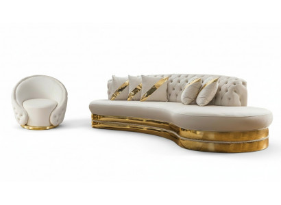 Stilvoll Chesterfield Canapé Designer Stuff Set 3-Sëtzer