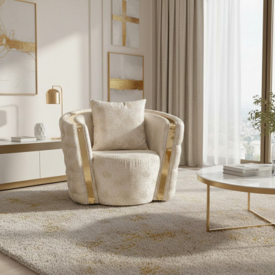 Wäiss Chesterfield Fauteuils Luxuriéis 2x Ronn Gepolstert Einsëtzer 1-Sëtzer
