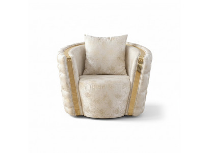 Wäiss Chesterfield Fauteuils Luxuriéis 2x Ronn Gepolstert Einsëtzer 1-Sëtzer