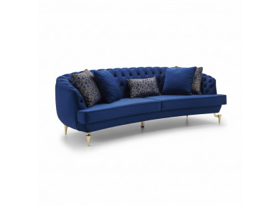 Hallerronne Chesterfield Bloen 4-Sëtzer Designer Polster Edel Couch Nei