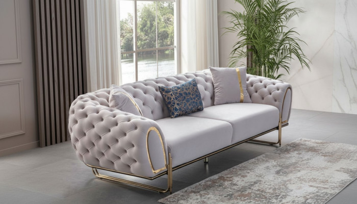 Luxuriéis 2x Chesterfield Sofas Designer Polster Couchen Modern Miwwelen