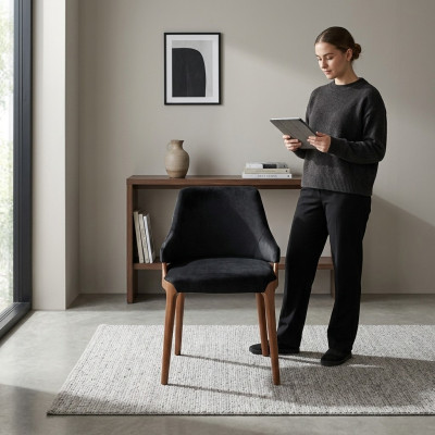 Iesszëmmer Stull Modern Holz Miwwel Still Luxus Design Ariichtung Nei