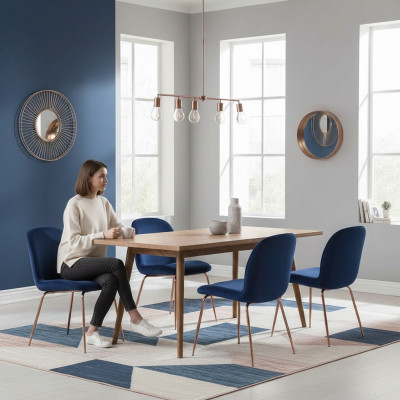 IesszëmmerGroup Garnitur Blo Still 6x Still Set Textil Polster Sëtz