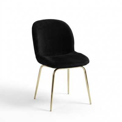 Garnitur Grupp Schwaarz Still 4x Stull Set Textil Polster Sëtz Edelstahl