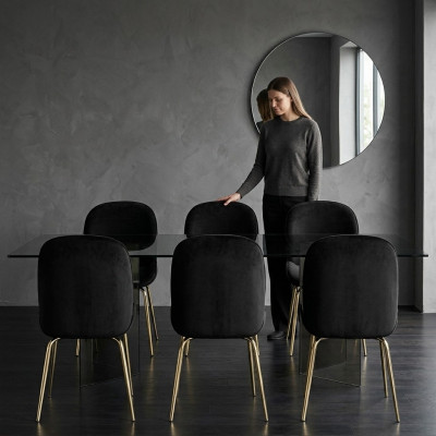 Grupp Set Still 6x Stullset Textilpolster Setz Edelstahl Iesszëmmer Nei