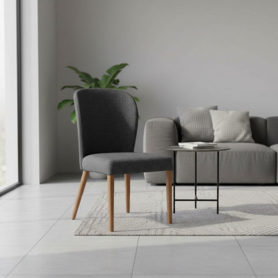 Groue Modernen Holzstull Polster Lehnstill Designer Eensëtzer Fotel