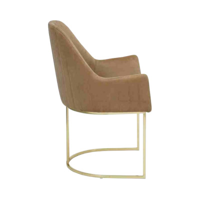 Gëllene Edelstolstull Moderne Polster Einsëtzer Designer 1x Lehnstull