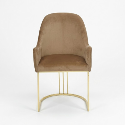 Gëllene Edelstolstull Moderne Polster Einsëtzer Designer 1x Lehnstull