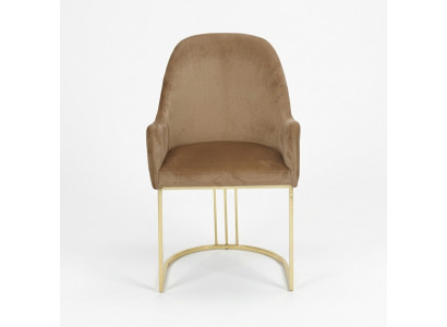 Gëllene Edelstolstull Moderne Polster Einsëtzer Designer 1x Lehnstull