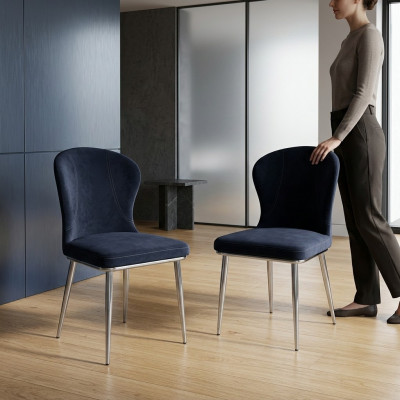 Miwwelen Schwaarz Still Iesszëmmerstull Stull Design Polster Luxus Ariichtung Neu