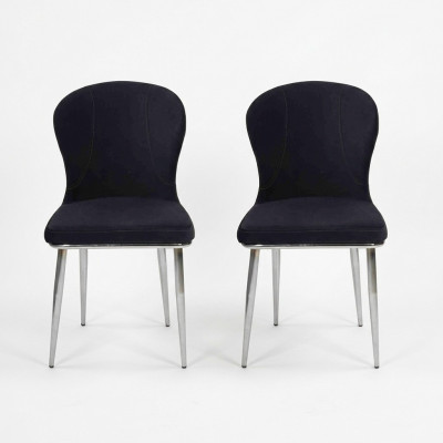 Miwwelen Schwaarz Still Iesszëmmerstull Stull Design Polster Luxus Ariichtung Neu