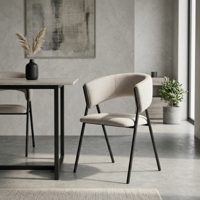 Hellgréng Iesszëmmerstull Designer Polstersëtz Metallsréckel Eensëtzer