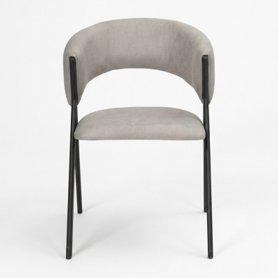 Hellgréng Iesszëmmerstull Designer Polstersëtz Metallsréckel Eensëtzer