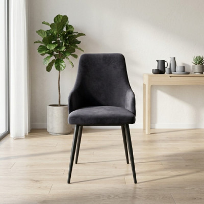Schwaarzen Designer 2x Still Luxus Iesszëmmer Einsitzer Modern Ariichtung