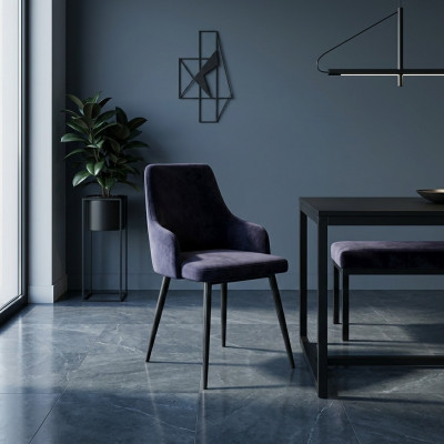 Luxus Iesszëmmer Schwaarz Designer 6x Still Eenzelstull Modern Ariichtung
