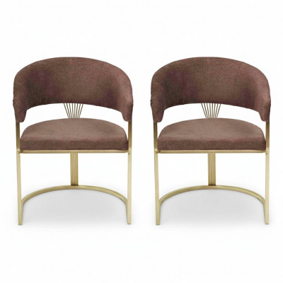 Modern Iesszëmmer 2x Stull Designer Luxus Edelstol Elementer Textil Nei