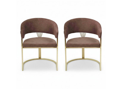 Modern Iesszëmmer 2x Stull Designer Luxus Edelstol Elementer Textil Nei