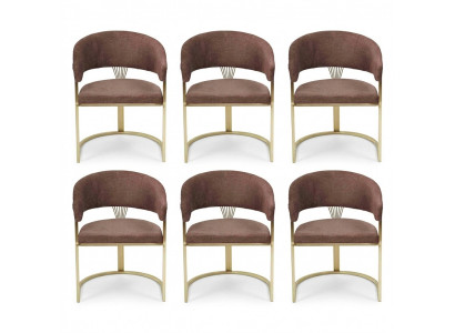 Set Braun Sesselen Komplett Design Modernen Set Nei 6x Still Stull Polster