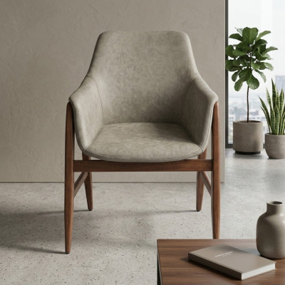 Iesszëmmer Stull Kiche Stull Lehnstull Holz Stoff Modern Gro Stull