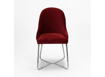 Roude Kichestull Designer Iessstull Luxuséisegen Edelstahl Stull mat Lehnen