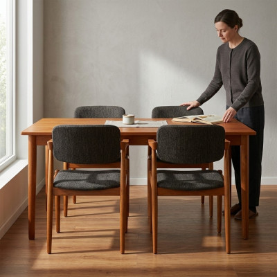 Luxus Iesszëmmermiwwelen Designer Griis 2x Stull Nei Ariichtung Modern Stull