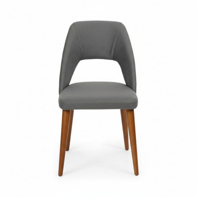 Grau-brongene Designer Holzstull Iesszëmmerstill Luxus Holzgestell