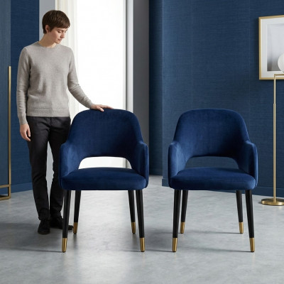 Exklusiv 2x Blo Modern Stull Kichemiwwelen Designer Holzgestell Miwwelen