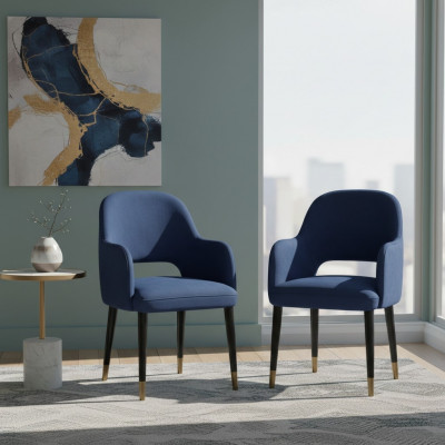 Exklusiv 2x Blo Modern Stull Kichemiwwelen Designer Holzgestell Miwwelen