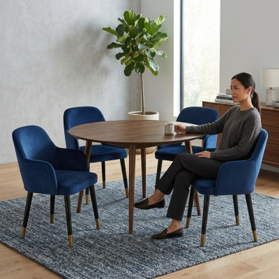 Luxus 4x Still Luxus Blo Kichenmiwwel Designer Iesszëmmerstull Holzmiwwel